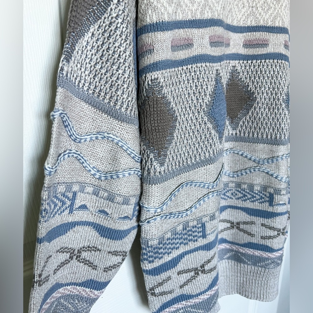 FINAL SALE Vintage Sao Tiago Knit Geometric Sweater - Picture 6 of 7